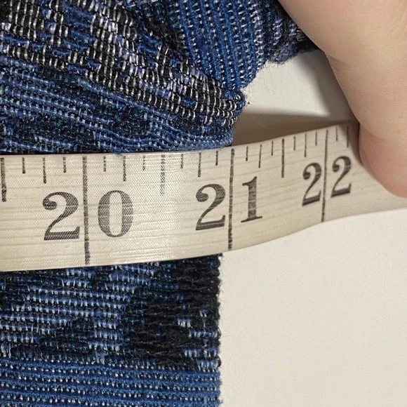 Blue Court By Haband Jacket Womens Medium Blue Tapestry Button Front Pockets - Picture 15 of 16